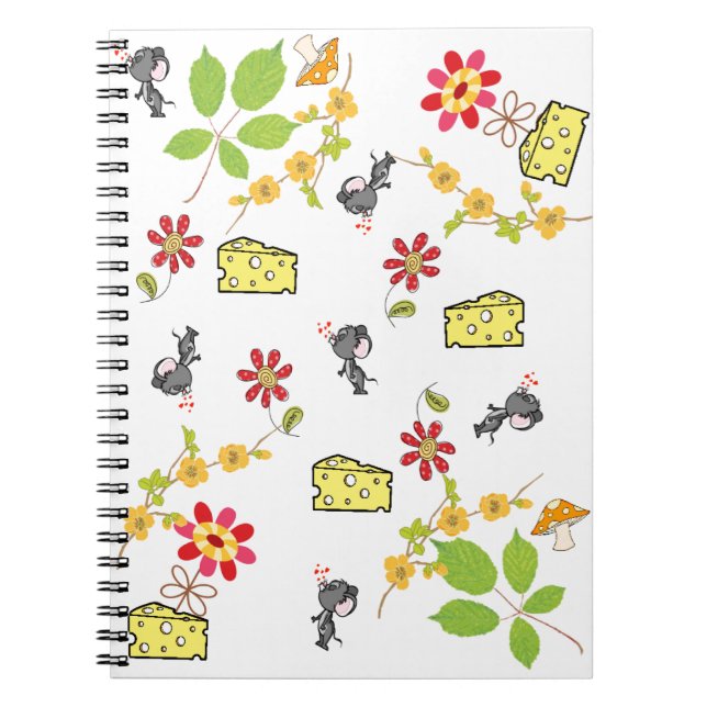 Carnet Floral Souris de Fromage (Devant)