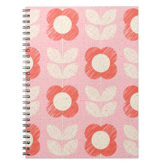 Carnet Floral Stylisé Rétro Scandinave sans joint