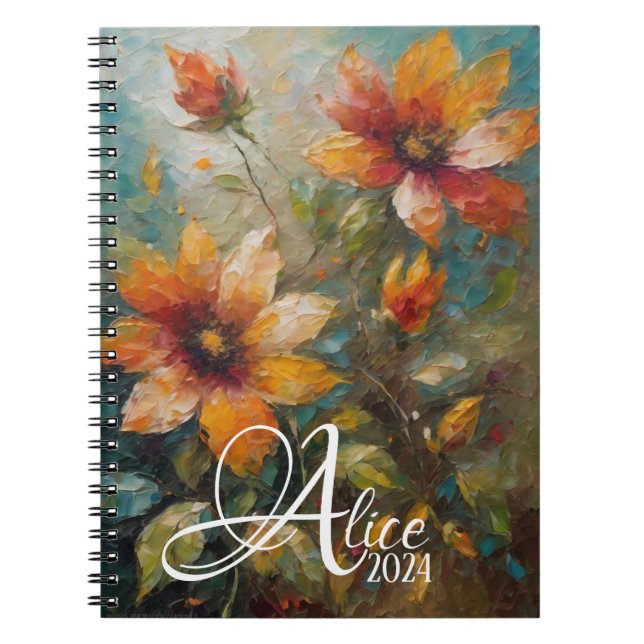 Carnet floral sur mesure, Boho (Devant)