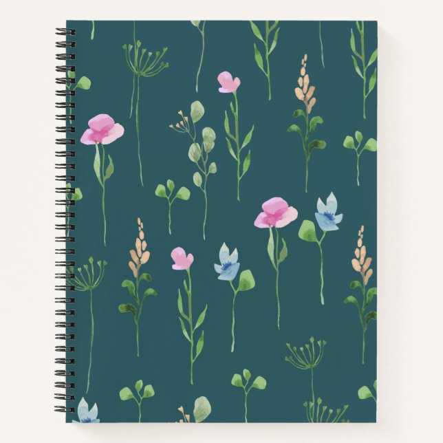 Carnet Floral vert (Devant)