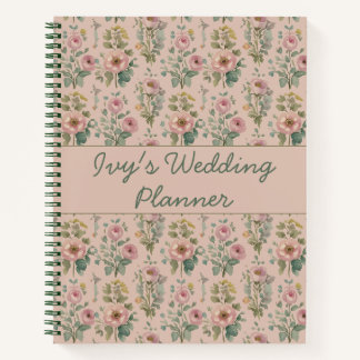 Carnet Floral Vintage Anémone Personnalisable |