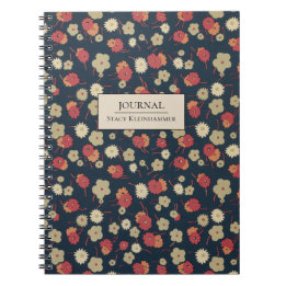 Carnet floral Vintage des années 1920 personnalisé