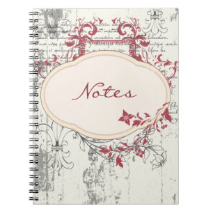 Carnet Floral vintage Grunge