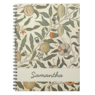Carnet Floral vintage William Morris Fruit Art Nouveau