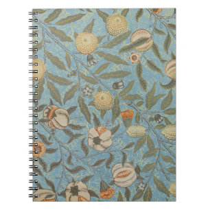 Carnet Floral vintage William Morris Fruit Bleu Floral