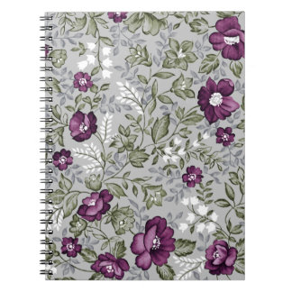 Carnet Floral violet profond