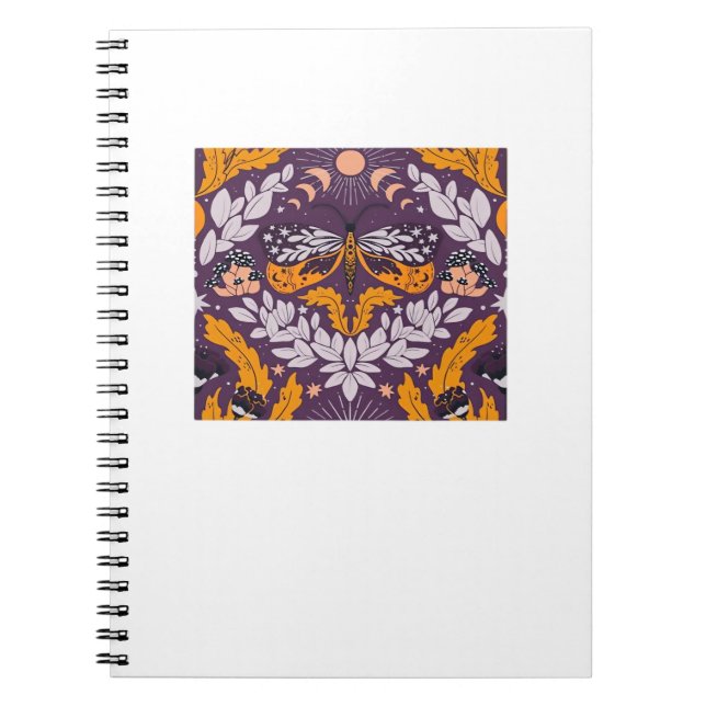 Carnet Florales de papillons Whimsigoth - Violet, Lavande (Devant)