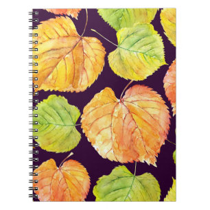 Carnet Floraux d'aquarelle d'automne, motif sans soudure.