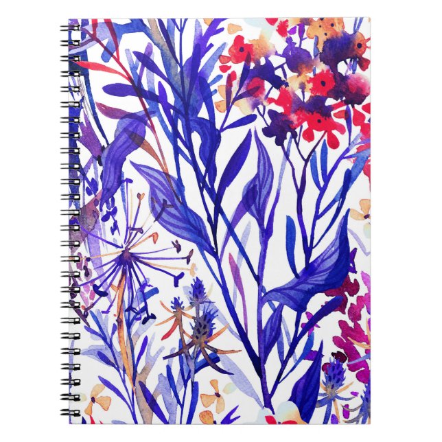 Carnet Flore d'aquarelle opulente : Arrière - plan de jar (Devant)