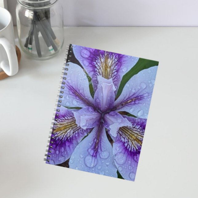 Carnet Flore d'Iris pourpre sans fil (In Situ)
