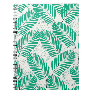 Carnet Flore feuille de palme : Vintage blanc