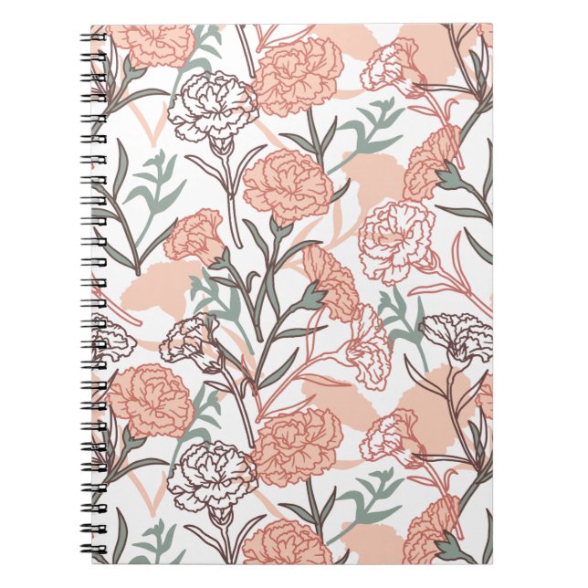 Carnet Flore inspirée par la nature : Motif de fleurs de  (Devant)