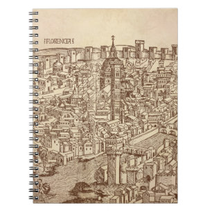 Carnet Florence, gravure sur bois médiévale