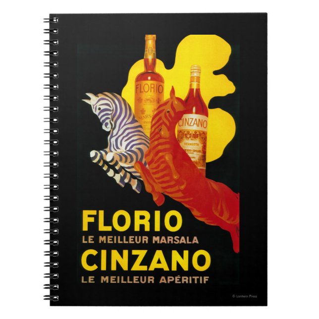 Carnet Florio Cinzano Poster Vintage Europe (Devant)