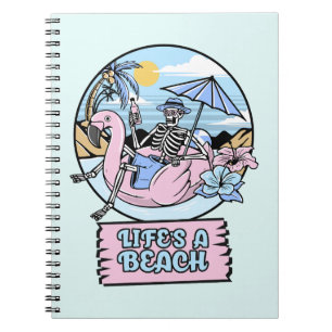 Carnet Flotteur Flamant Rose Squelette de Plage