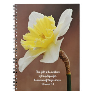 Carnet Flowers of Faith Daffodil Evidence Prayer Notebook