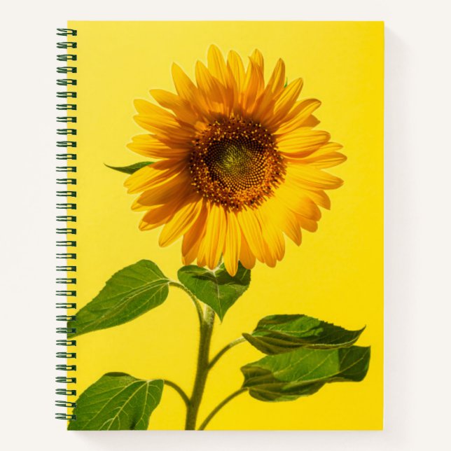 Carnet Flowers | Sunflower on Yellow (Devant)