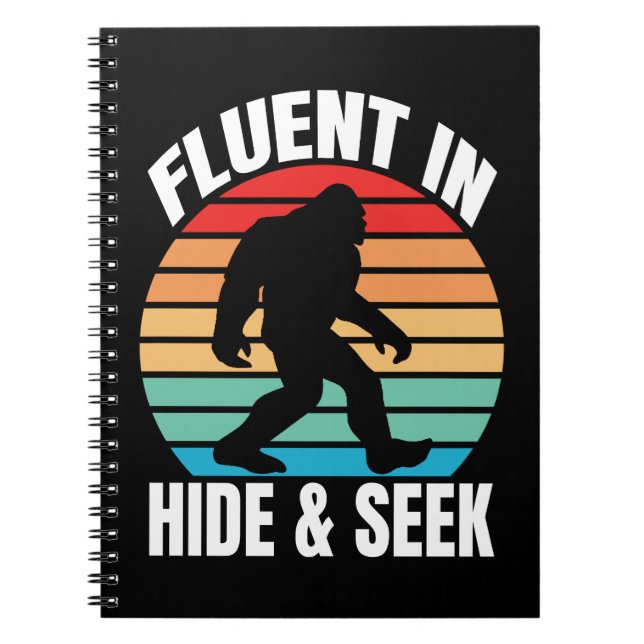 Carnet Fluent dans Cacher et chercher Bigfoot drôle (Devant)