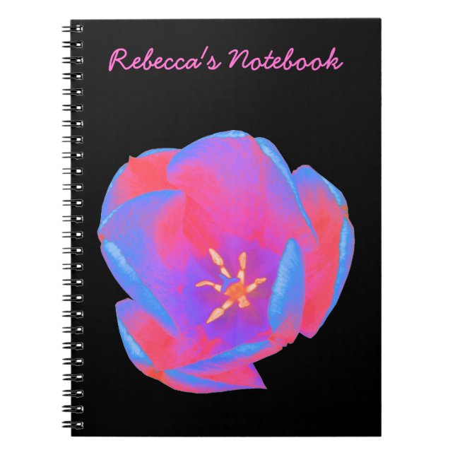 Carnet Fluorescent Tulip Customizable Notebook (Devant)