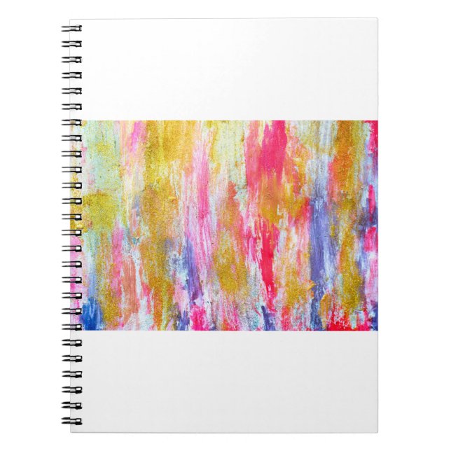 Carnet Flux Abstraits de peintures au mur. Texte moderne (Devant)