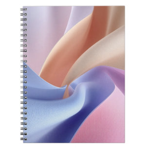Carnet Flux de tissu pastel abstrait avec des courbes dou