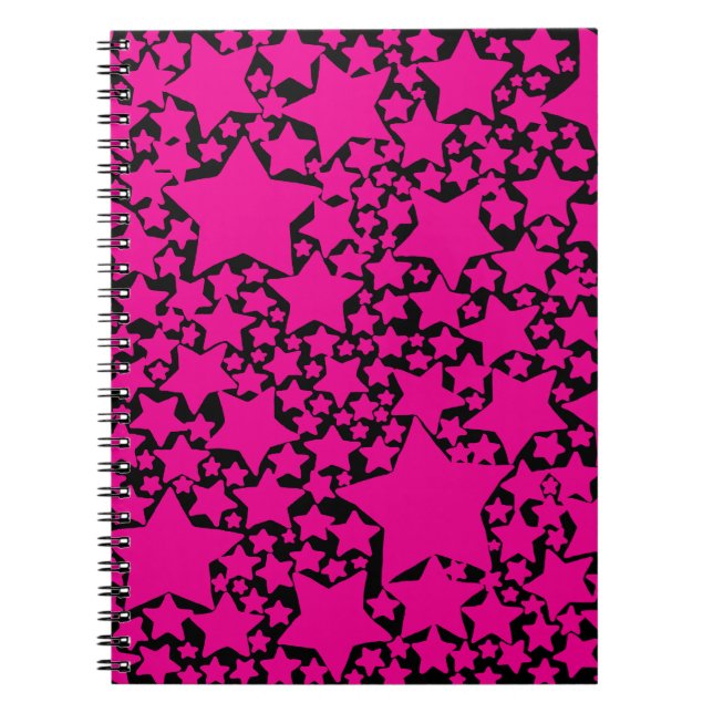 Carnet Flux et reflux 2 en magenta et noir (Devant)