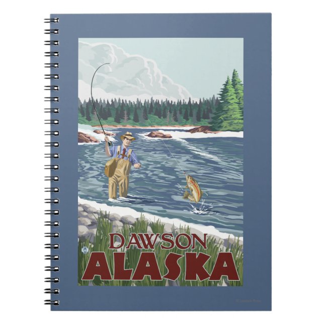 Carnet Fly Fisherman - Dawson, Alaska (Devant)