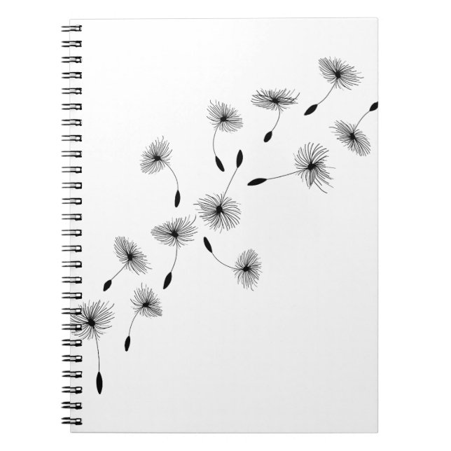 Carnet Flying Dandelions Dandelion Seeds Wind Flower (Devant)