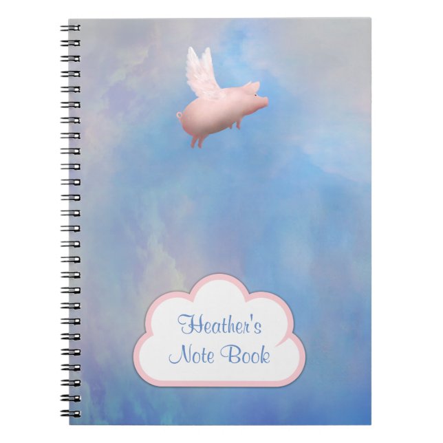 Carnet Flying Pig Customizable Note Book (Devant)
