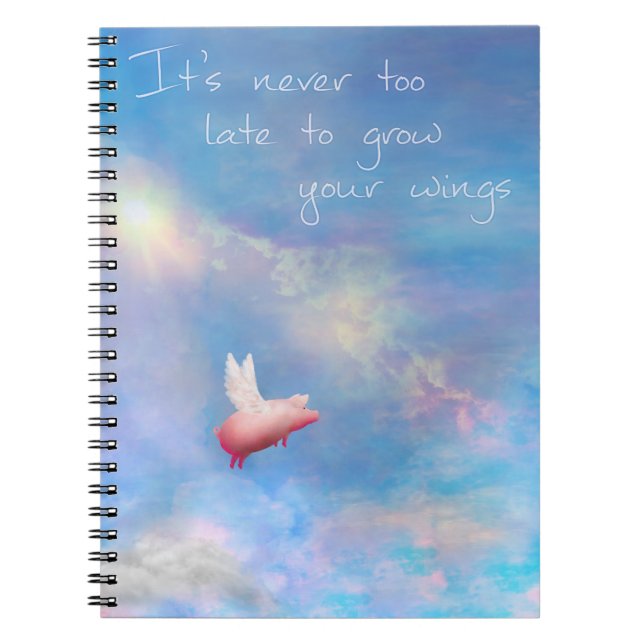 Carnet Flying Pig Grow Your Wings (Devant)