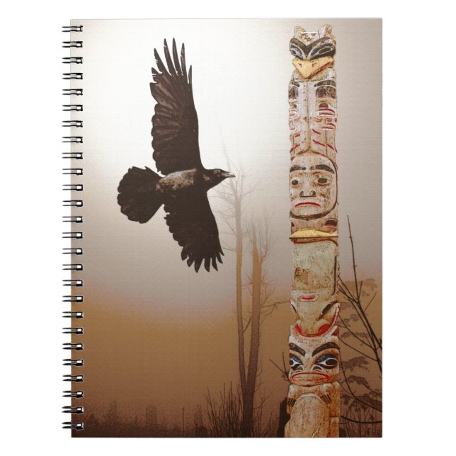 Carnet Flying Raven & Totem-Pole Imaginaire Art (Devant)