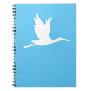 Carnet Flying white stork