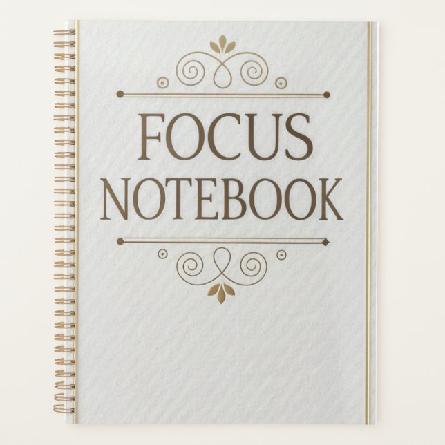 Carnet Focus - Design Serif élégant (Devant)