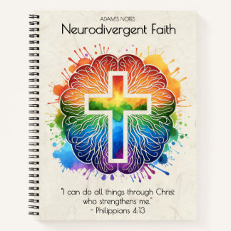 Carnet Foi neurodivergent - Cerveau arc-en-ciel