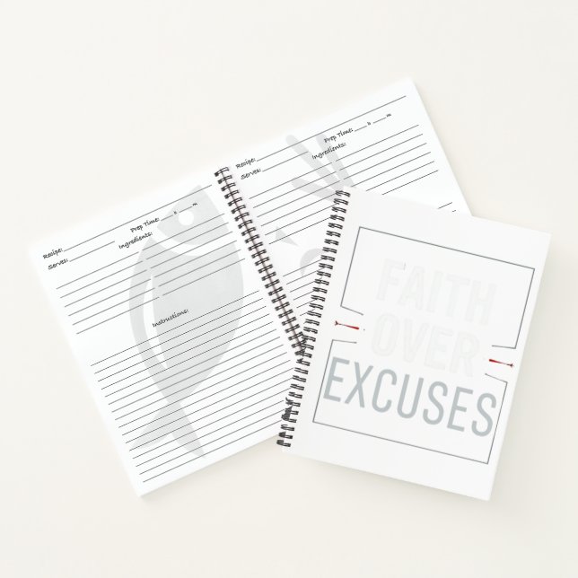 Carnet Foi Plutôt que des Excuses Motivation de Gym – Dis (Intérieur)