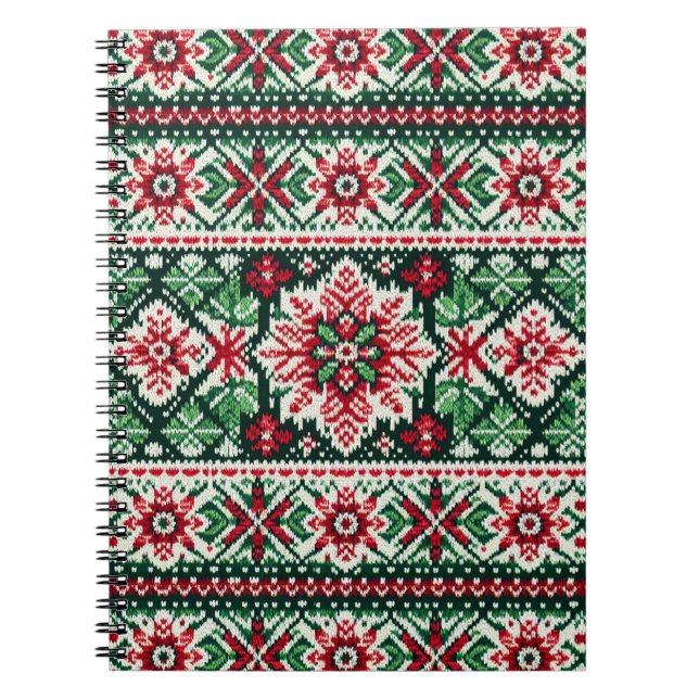 Carnet Foire de Noël/hiver île rouge et verte (Devant)
