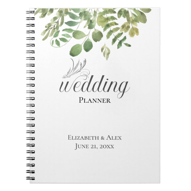 Carnet Foliage simple, Wedding planner (Devant)