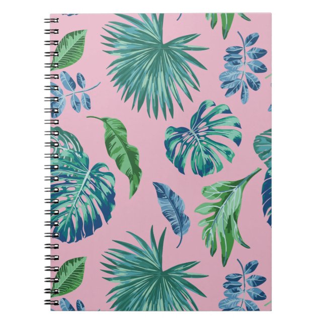 Carnet Foliage Tropical Monstera Feuille Aquarelle (Devant)