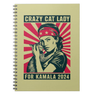 Carnet Folle Dame aux Chats Pour Kamala 2024
