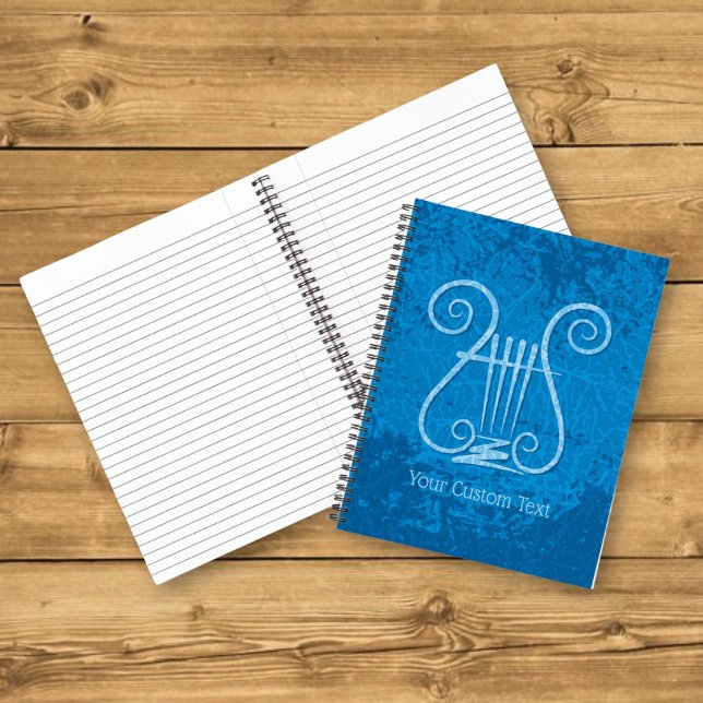 Carnet Fond de lyre bleue (Créateur téléchargé)