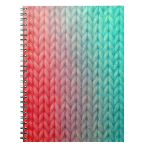 Carnet Fond de point tricoté dans des couleurs dégradées