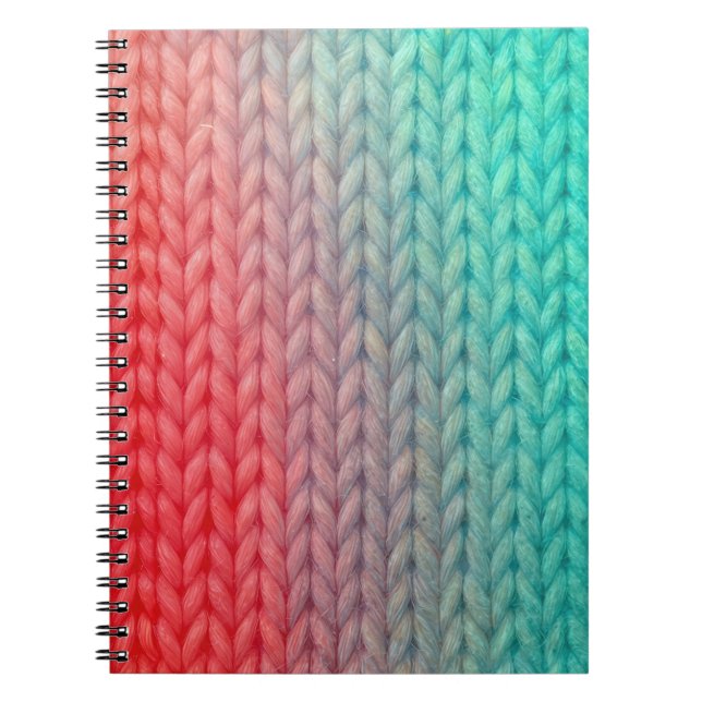 Carnet Fond de point tricoté dans des couleurs dégradées (Devant)