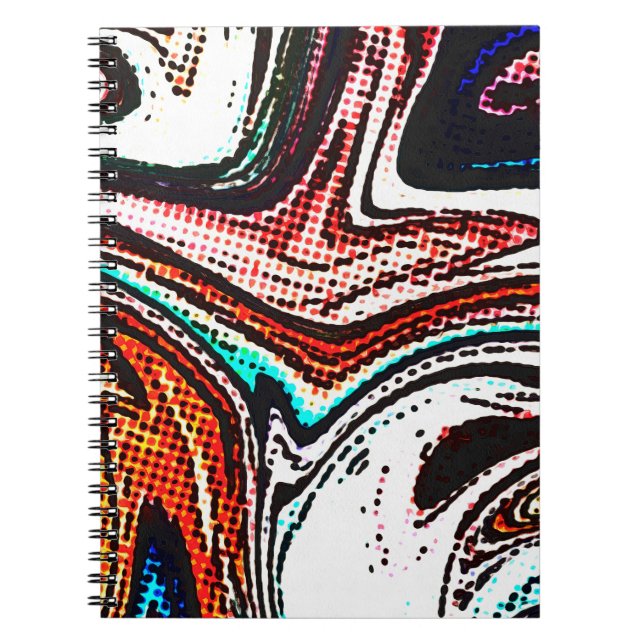 Carnet Fond de tourbillon abstrait. Texture de peinture l (Devant)