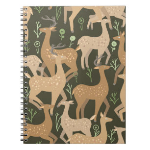 Carnet Fond d'écran de la forêt de cerfs scandinaves