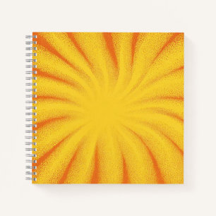 Carnet Fond Éclat de Soleil Jaune – Texture Rétro Vintage