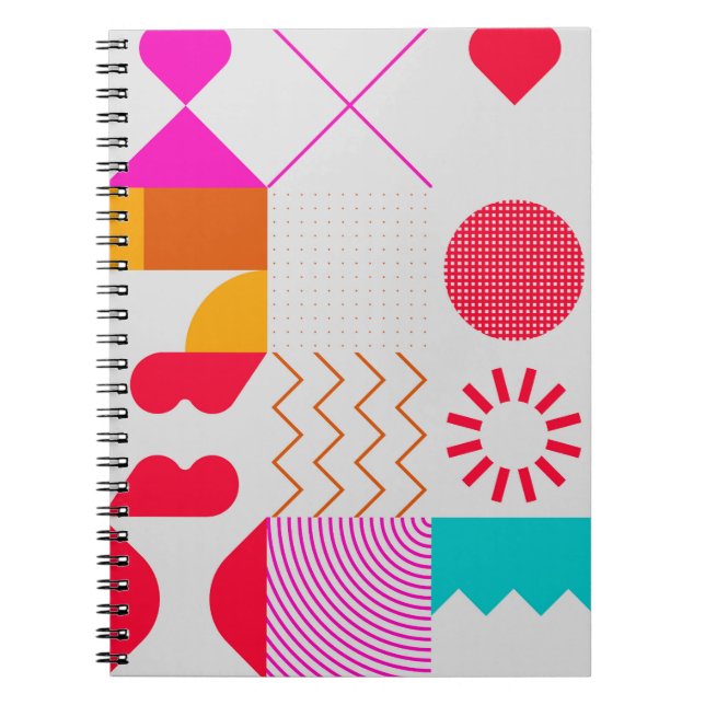 Carnet Fond géométrique branché des années 80-90 (Devant)