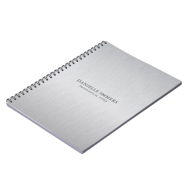 Carnet Fond gris clair personnalisé  (Côté gauche)