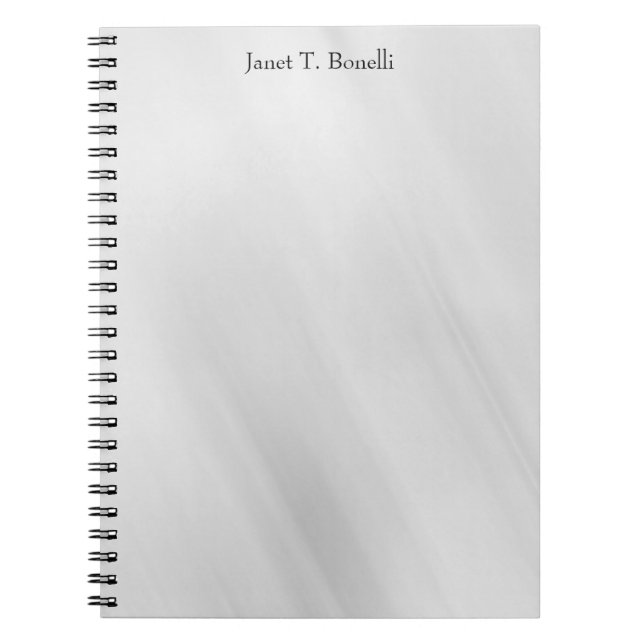Carnet Fond gris élégant simple discret professionnel (Devant)