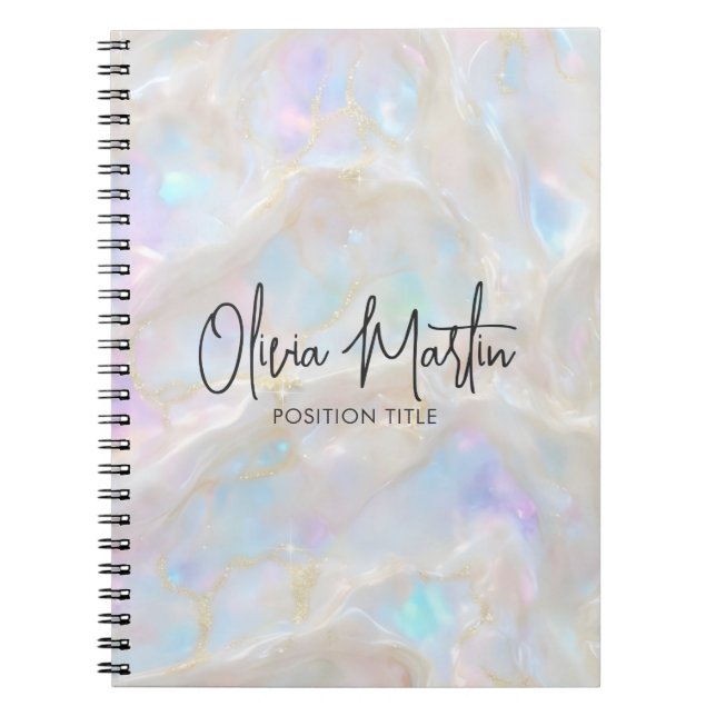 Carnet Fond iridescent Opale scintillante (Devant)
