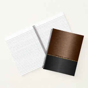 Carnet Fond métallique marron et noir